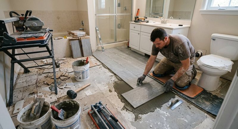Bathroom Floor Replacement in Summerville, SC